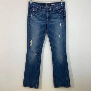 7 For All Mankind Distressed  Bootcut Jeans